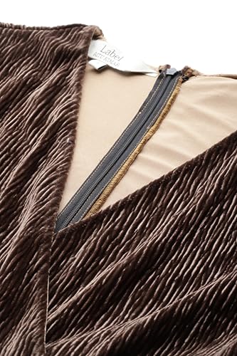 Label RITU KUMAR Brown Caren Velvet Jumpuit