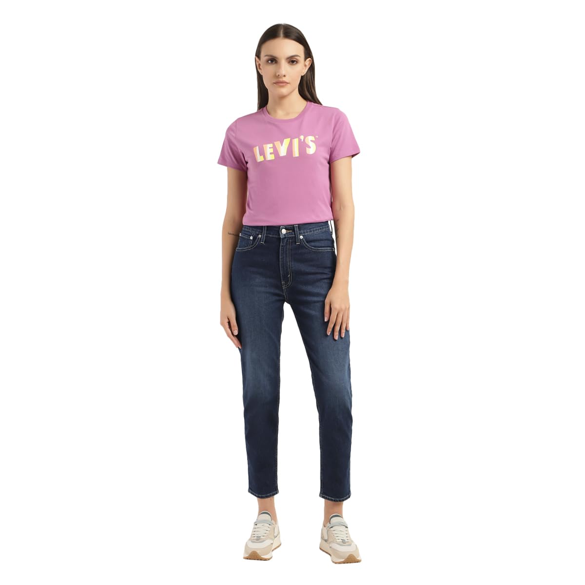 Levi's Women's Loose Tapered Fit High-Rise Mid Rise Jeans Blue, 34