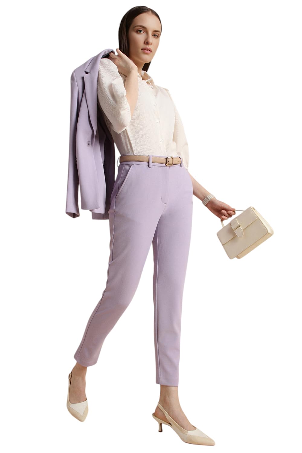 Van Heusen Women's Regular Pants (VWKBCRGF836915_Lilac