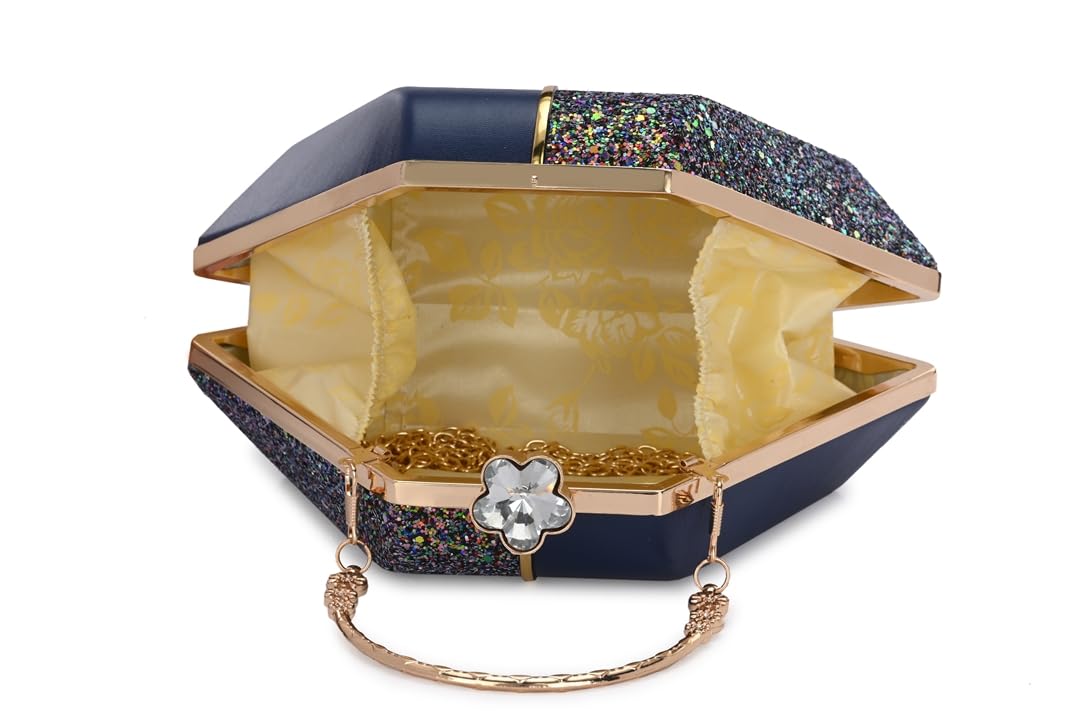 TOOBA Handicraft Hand Embroidered Box Clutch Bag Purse for Bridal, Casual, Wedding Bag for Women & Girls