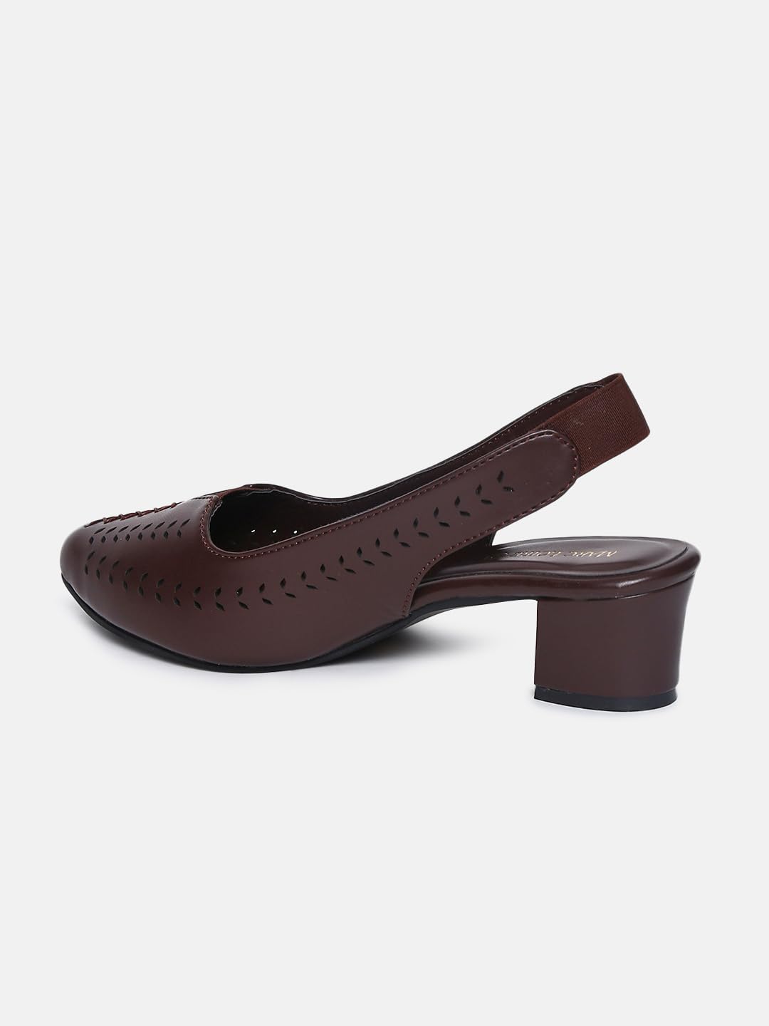 Marc Loire Women Pointed Toe Block Heel Sandal for Office Wear (Brown, 5)