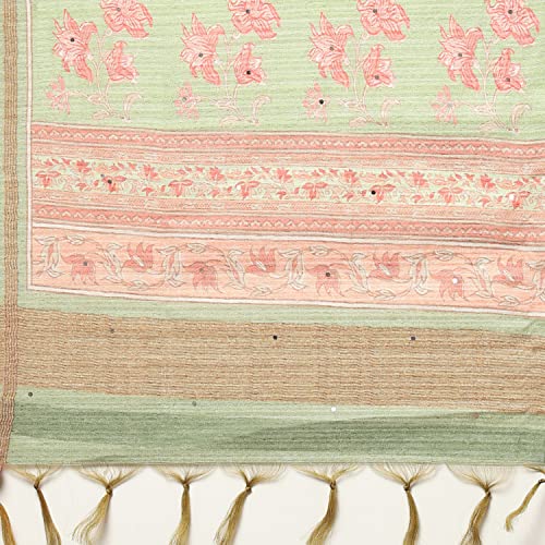 BIBA WOMEN FABRIC(RTS RC K1924A_GREEN_FREE)