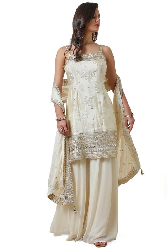 Soch Women's Tissue Salwar Suit (OWA4CD21030C_Off White
