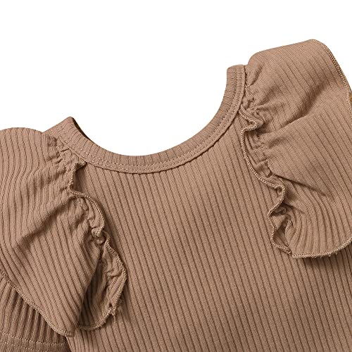 Hopscotch Baby Girls Cotton and Polyester Short set in Brown Color For Ages (0-1 Months)