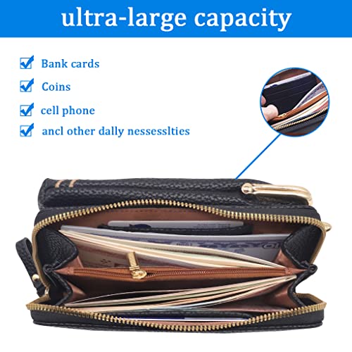 PALAY® Women Crossbody Phone Bags for Max 7.5'' Mobile Phone Holder Pocket Wallet PU Leather Sling Purse Wallet for Women Girls Mini Shoulder Bags with Multi Card Slots