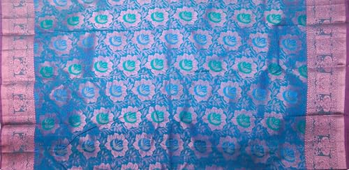 SREE KUMARAN Women's Kanchipuram Silk Pure Pattu Sarees With Blouse