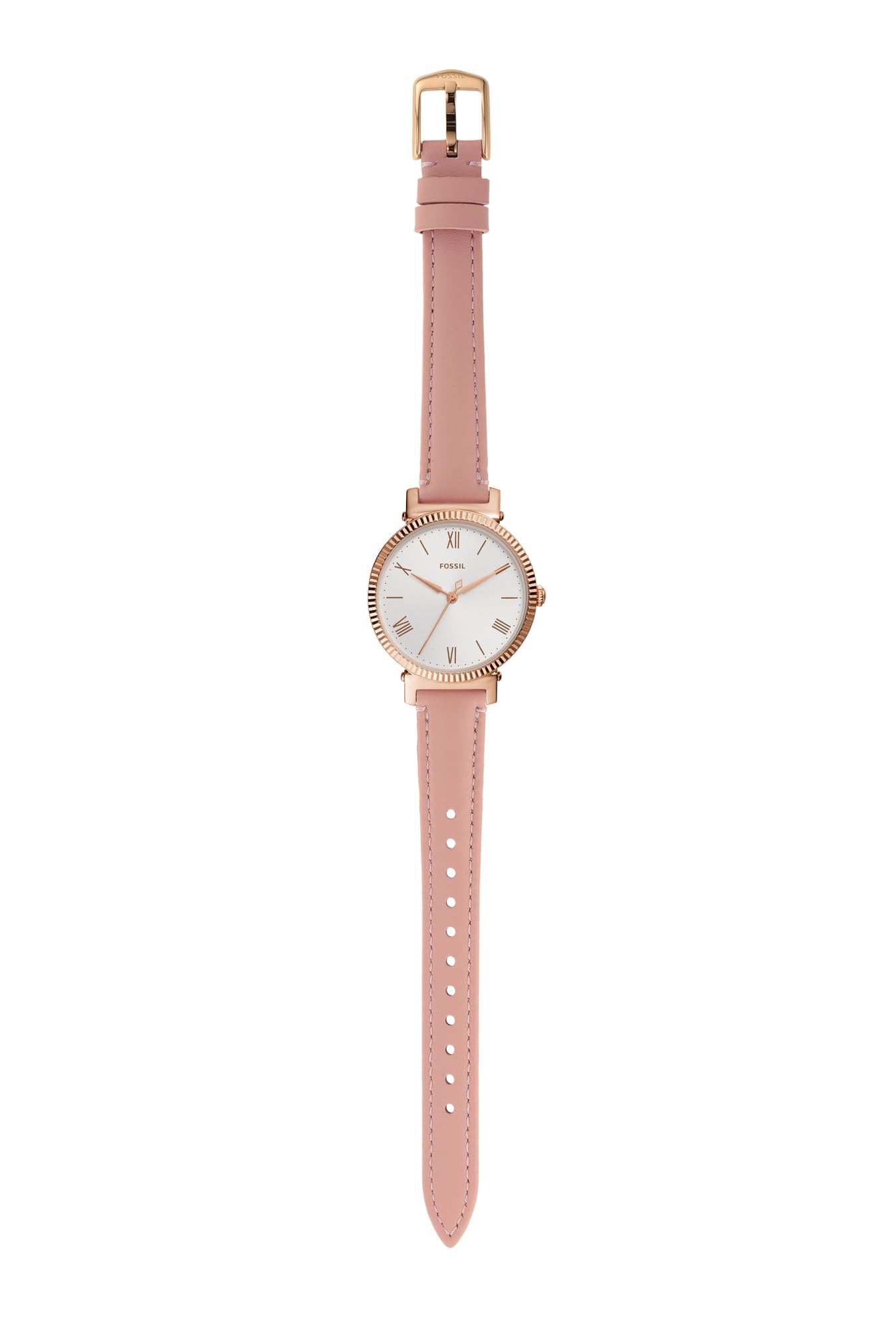 Fossil Women Leather Analog Silver Dial Watch-Es4794, Band Color-Beige