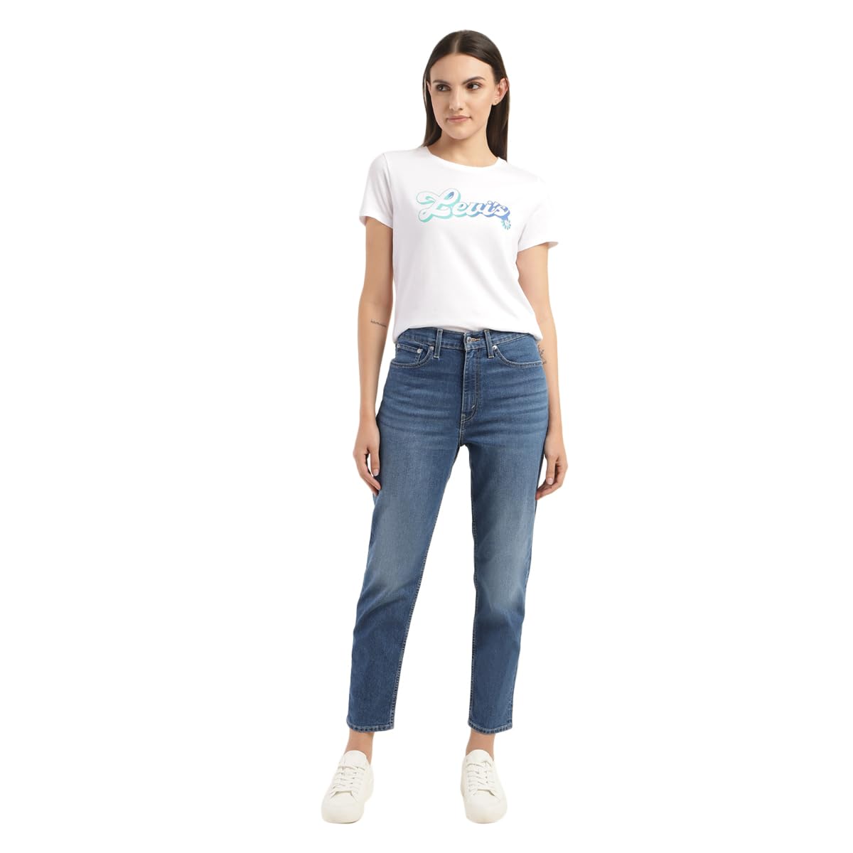 Levi's Women's Loose Tapered Fit High-Rise Mid Rise Jeans Blue, 32