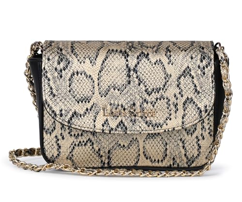 LOUIS STITCH Crossbody Sling Bag for Women | Textured Golden Mini Satchel Bag Purse for Women
