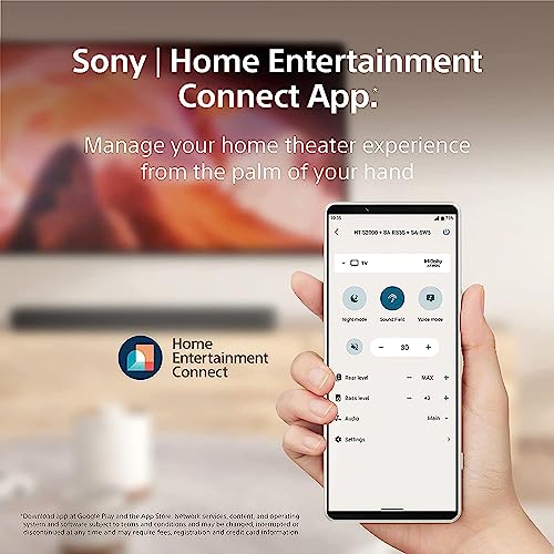 Sony HT-S2000 5.1ch Dolby Atmos Compact Soundbar Home Theatre System with SA-SW3 Wireless Subwoofer and SA-RS3S Rear Speaker(Dolby Atmos/DTSX, Bluetooth Connectivity, HDMI, Optical,HEC App Control)