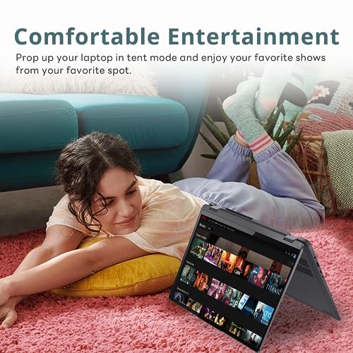LENOVO IdeaPad Flex 5 16" 2-in-1 2.5K IPS Touchscreen Laptop, Intel Core i7-1255U, 16GB RAM, 1TB SSD, Backlit Keyboard, Fingerprint Reader, Win 11 Pro, Storm Grey, 32GB Hotface USB Card