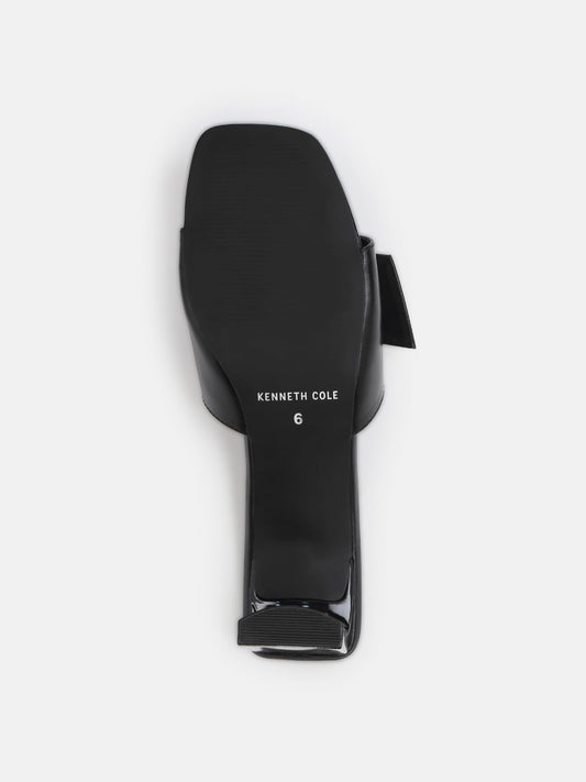 KENNETH COLE Women's Block Heeled Mule Sandal | Synthetic | Buckle Detail, Open Toe