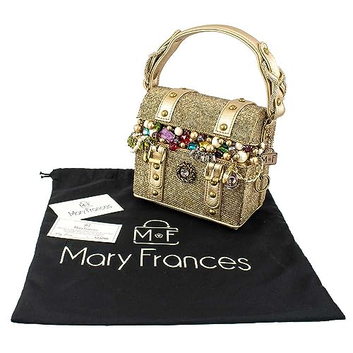 Mary Frances Secret Top Handle Treasure Chest Handbag, Gold, Gold