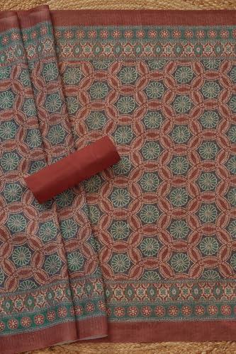 Soch Womens Earth Art Silk Ethnic Motifs Unstitched Dress Material With Sequins