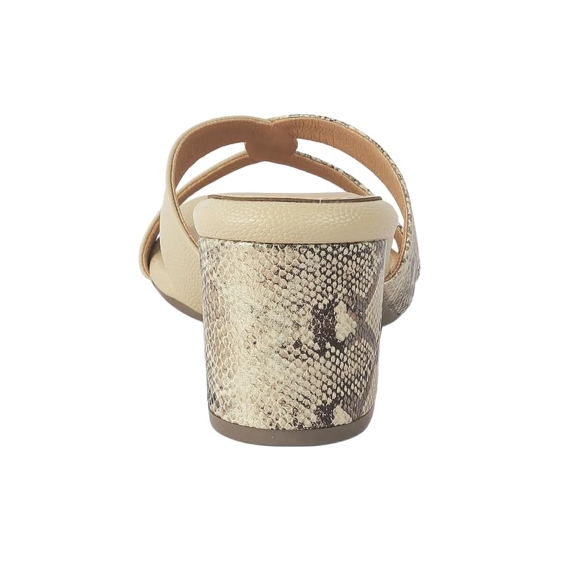 tresmode Snafun Women's Beige Dress Block Heel Sandals in Size 7 UK / 40 EU