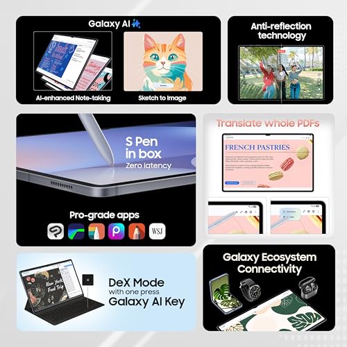 Samsung Galaxy Tab S10 Plus [Smartchoice], S Pen in-Box, 31.5 cm (12.4 inch) Dynamic AMOLED 2X Display, 12 GB RAM, 256 GB Storage, Wi-Fi + 5G Tablet, Moonstone Gray