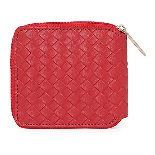 Lavie Women's Bot Pro Compact Zip Around Wallet Red Ladies Purse Handbag