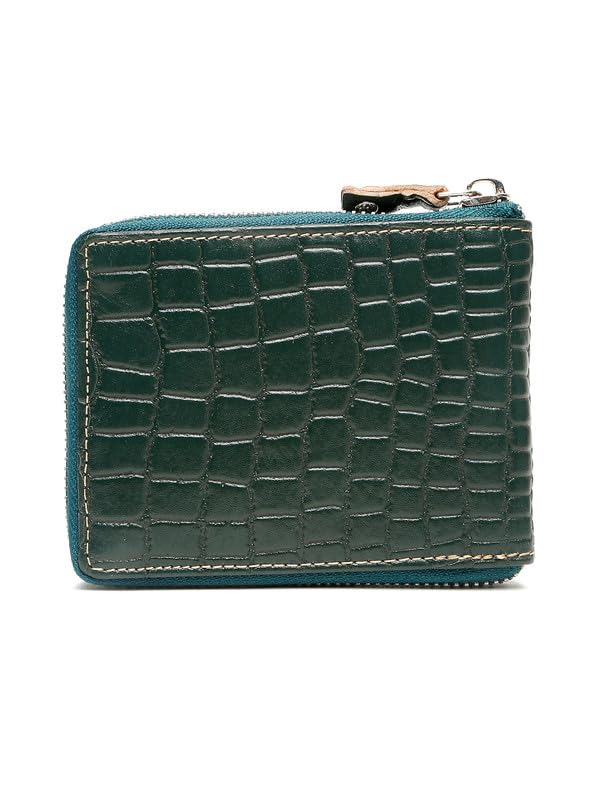 TEAKWOOD LEATHERS Men Green Leather Two Fold Wallet | with Featuring 3 Card Slots, 2 Hidden Stash Pockets, 1 Coin Pocket with Snap Button | T_WLT_487_GR