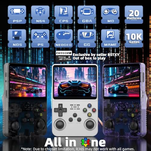 New World R36S Retro Handheld Video Game Console 3.5 inch Retro Handheld Video Games Consoles Built-in Rechargeable Battery Portable Style Hand Held Game Consoles