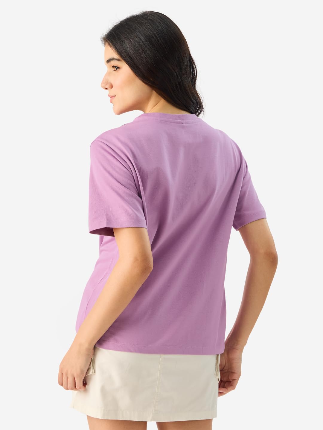 The Souled Store Official Powerpuff Girls: Sassy Since Birth Women and Girls Short Sleeve Round Neck Purple Graphic Printed Cotton Regular Fit T-Shirts