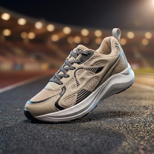 Liberty LEAP7X GHD-S1E Beige Sports Lacing Walking Shoes for Women - 39