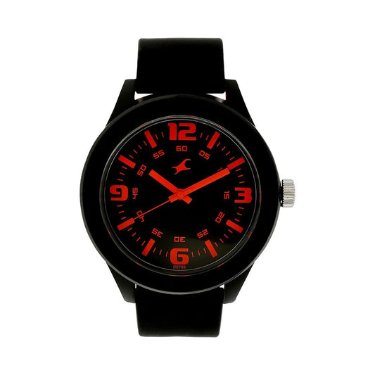 Fastrack Black Dial and Band Analog Plastic Watch for Unisex -NR38003PP13W