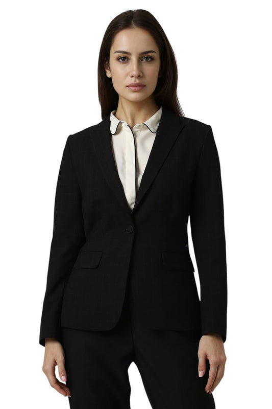 Van Heusen Women's Blazer (VWBZCRGPV79983_Black