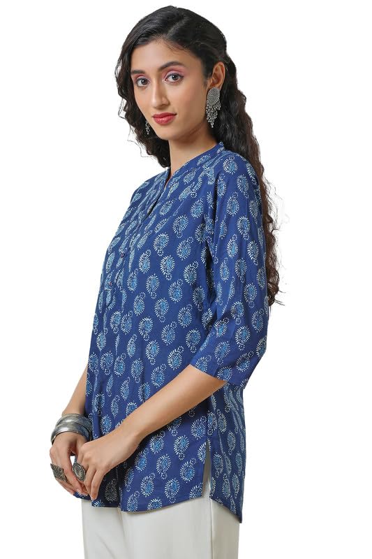 Soch Women's Regular Fit Tunic Shirt (CWA4TU30192A_Indigo