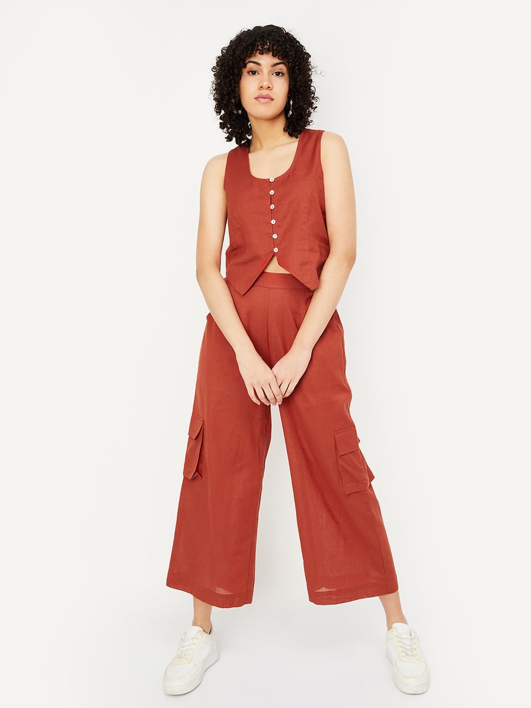 Max Women's Regular Fit Top (NM43009RUST_Rust