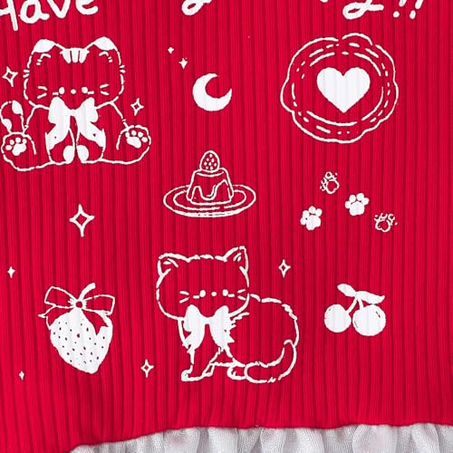 Hopscotch Girls Red Full Sleeves 2-Pc Polka Dot Jeans Set For Age (3-4 Years)