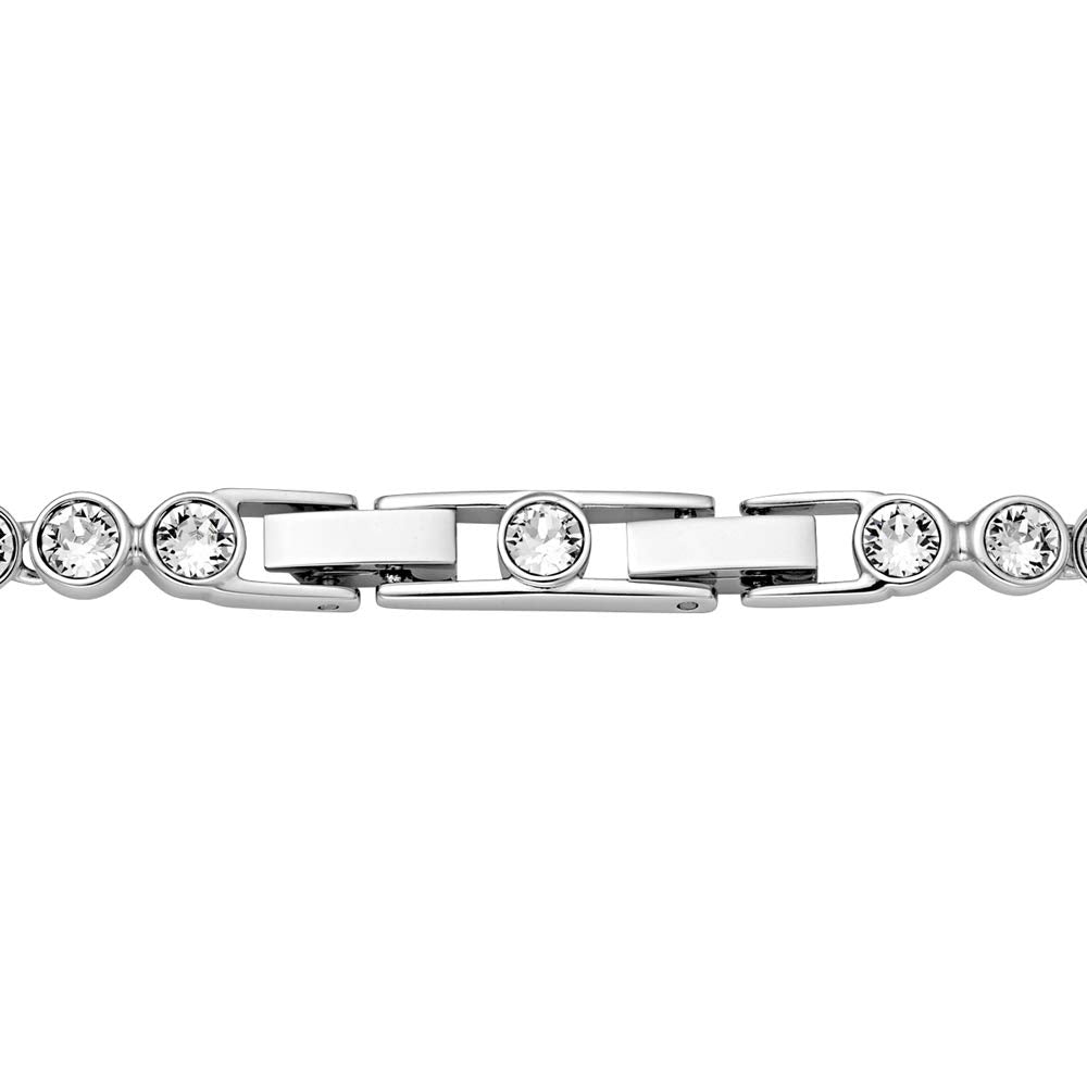 Swarovski 1791305 Tennis Crystal Bracelet, ワンサイズ, Brass Silver