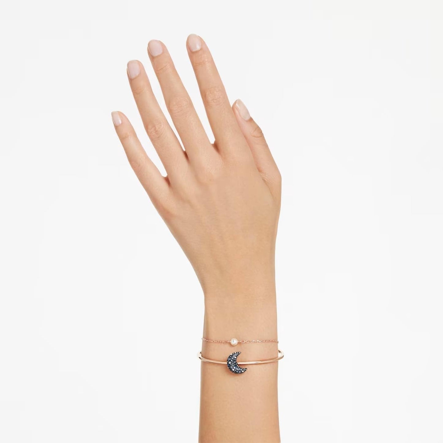 Swarovski Sublima bangle, Moon, Multicolored, Rose gold-tone plated