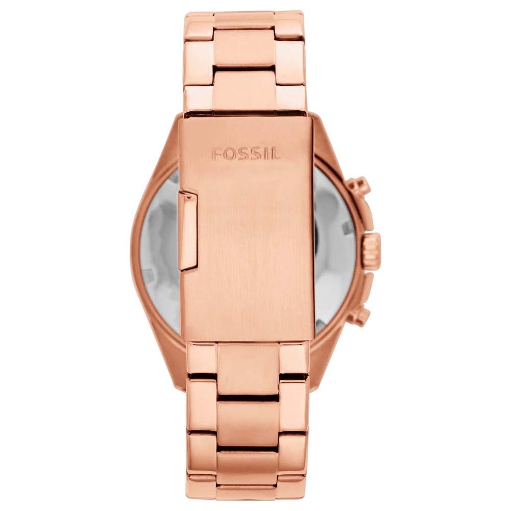 Fossil Chronograph Rose Gold Dial Women Watch ES3352 Stainless Steel, Rose Gold Strap