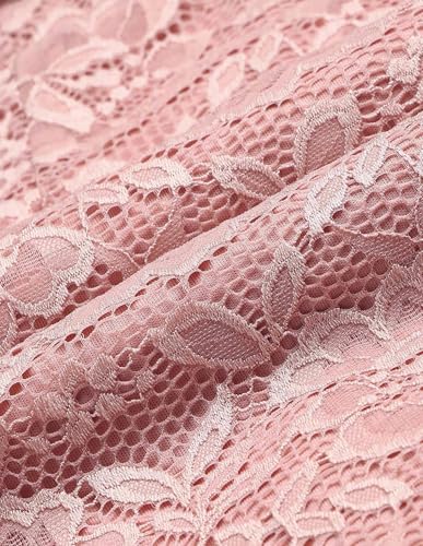 U.S. Polo ASSN. Floral Lace Mini Sheath Dress (UWAW25DRS215_Pink_L)