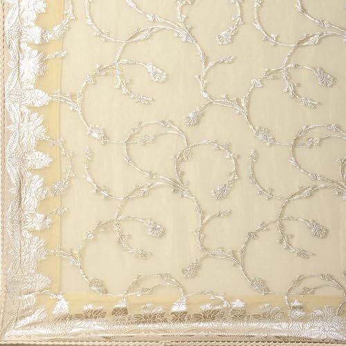 BIBA Women's Silk Chanderi Kurta Sets (SKDKALKR10059AW24BEG_Beige