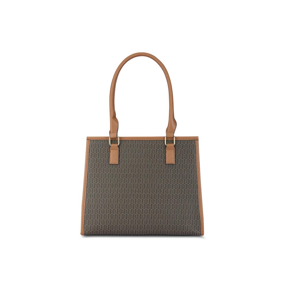 Lavie Lx Quad Synthetic Zipper Closure Women's Satchel Bag (CHOCOLATE, MEDIUM)