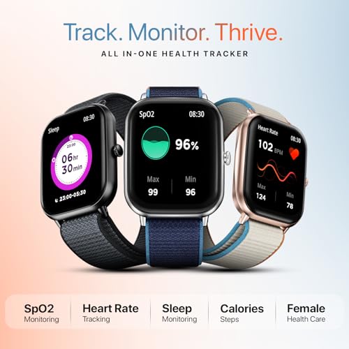 Fire-Boltt Newly Launched Ninja Call Pro Max Nyluxe Smart Watch 2.01 inch Display, Bluetooth Calling, 120+ Sports Modes, Health Suite, Voice Assistance (Cyan)