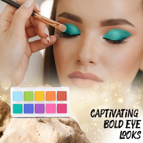 Profusion Cosmetics 10 Shade Eyeshadow Palette - High Pigmented Multi-Finish Colors, Vegan & Cruelty-Free, Create Stunning Looks On-the-Go - Travel-Friendly & Versatile Makeup, Spectrum