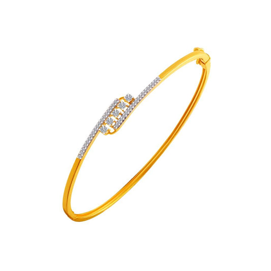 P.C. Chandra Jewellers 18KT Gold with Diamond Bangles for Women (Gold)