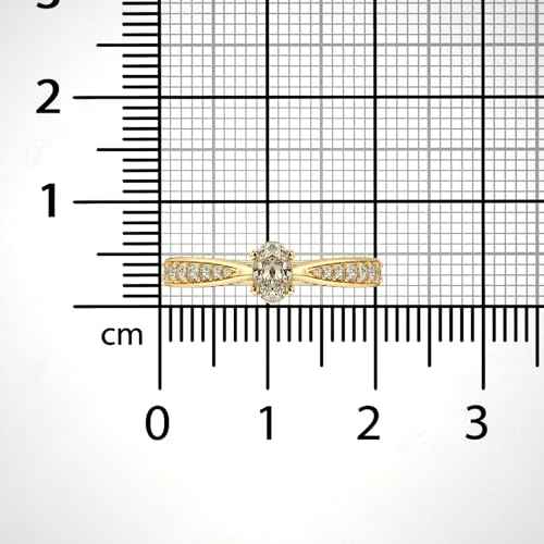 VALANOVA Hallmarked 18K Gold & Certified Lab Grown Diamond 0.48cts | Ring For Women's/Girls | Stylish & Elegant | VGR0465V | Ring Size: 13