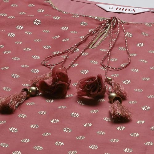 BIBA Women's Cotton Suit Set (SKDSKD6785EAW21DSKYPNK_Dusky Pink