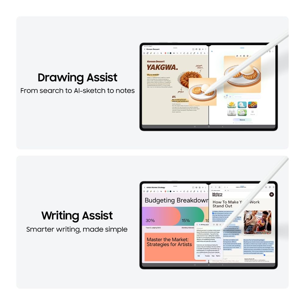 Samsung Galaxy Tab S11 Ultra with AI, S Pen in-Box, 36.9 cm (14.6 inch) Dynamic AMOLED 2X Display, 12 GB RAM, 256 GB Storage, Wi-Fi Tablet, Silver