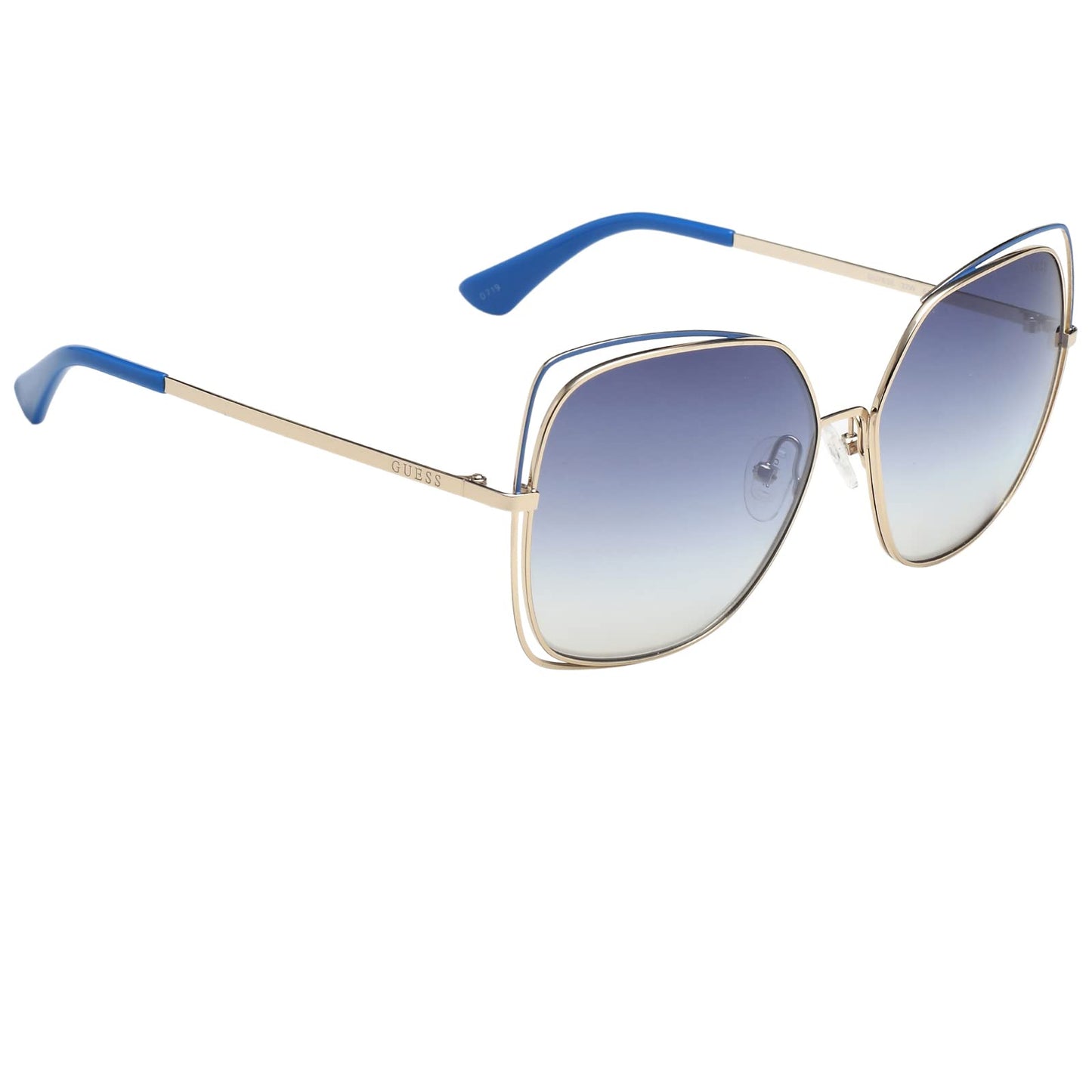 Guess Gradient Square Women Sunglasses - (GU7638 32W 61 S |61| Blue Color Lens)