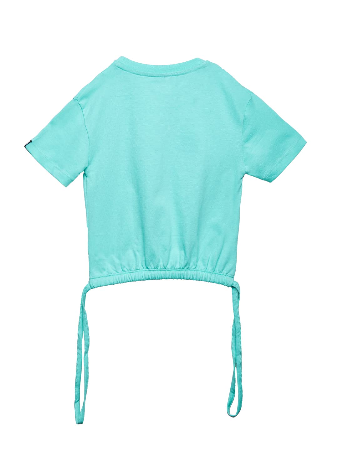 The Souled Store|Official Peanuts: Explorer Kids and Girls T-Shirts| Regular fit Graphic Printed| Half Sleeve|100% Cotton Blue Color Girls Drawstring T-Shirts