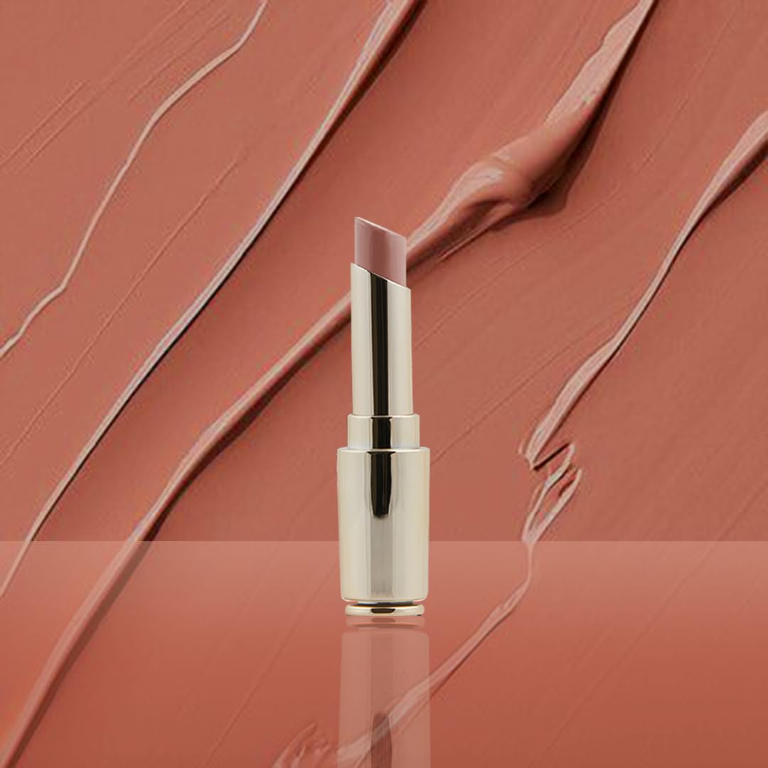 Charmacy Milano Flattering Nude Lipstick (Bikini Tan 08) - 3.6 g, Moisturizing Lips, Highly Pigmented, Light Weight, Smooth Application, Non-Toxic, Vegan, Cruelty Free