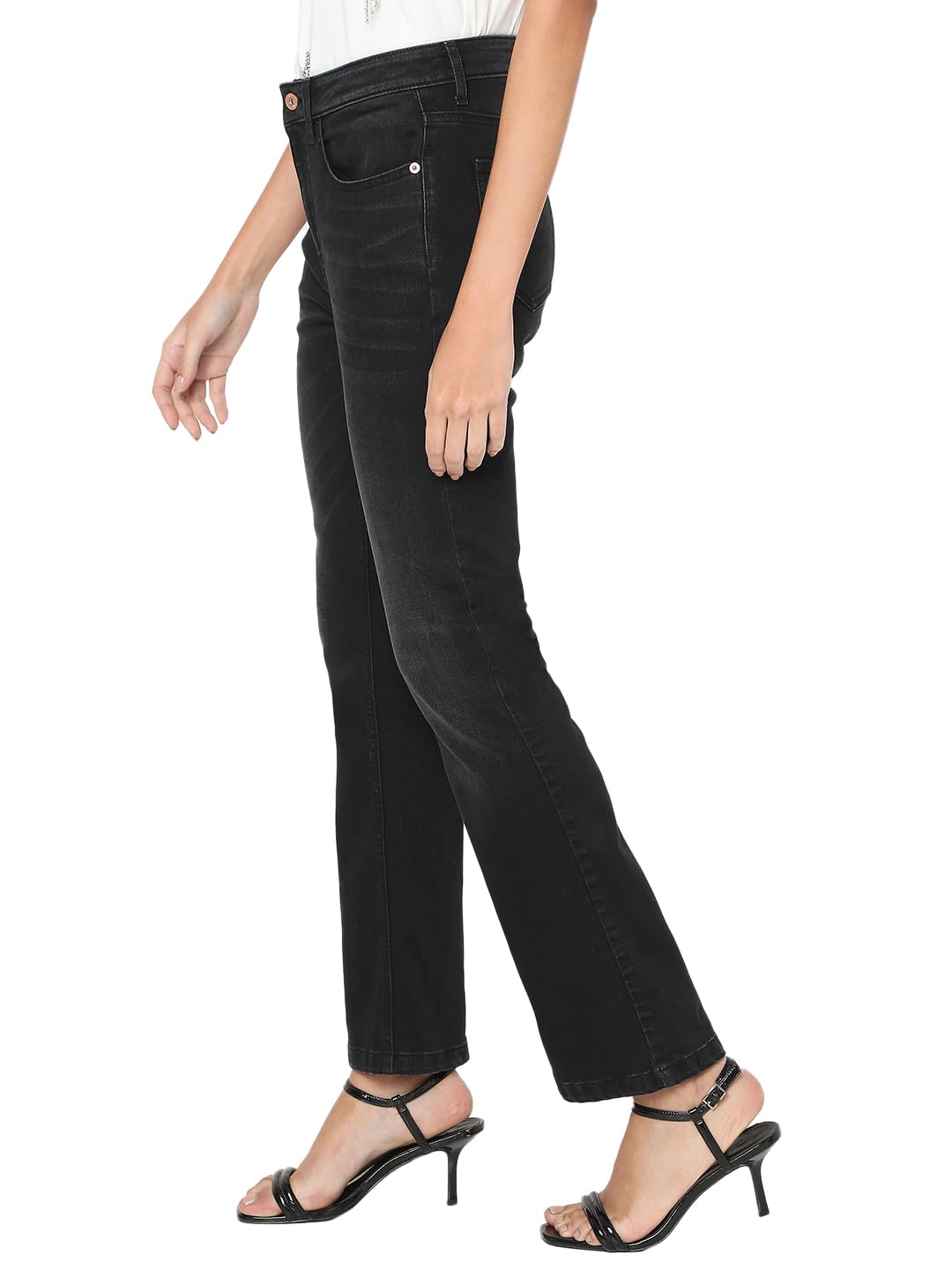 VERO MODA Women's Bootcut High-Rise Black Jeans