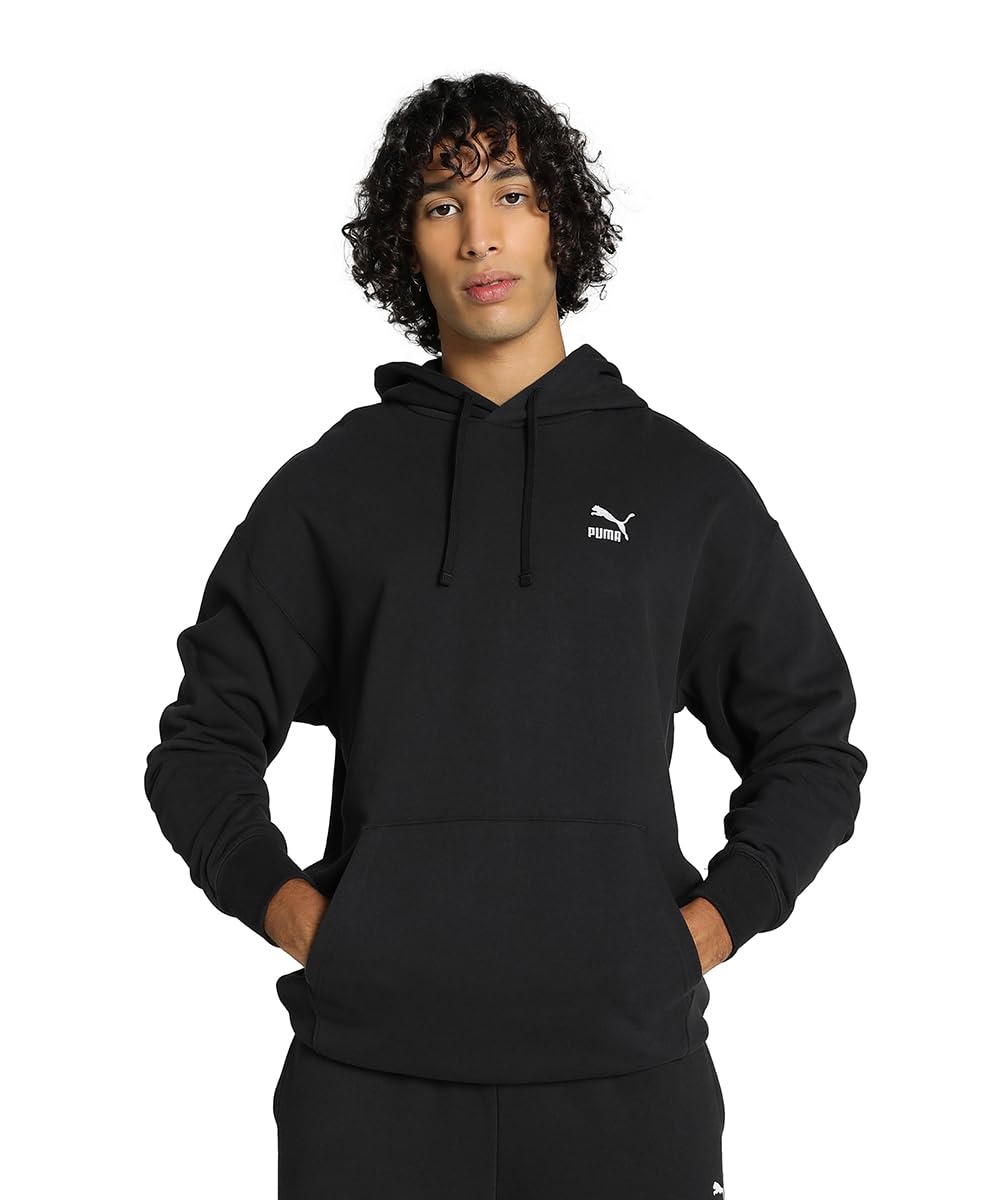 Puma Unisex-Adult Regular Fit Cotton Hooded Neck Sweatshirt (624241_Black