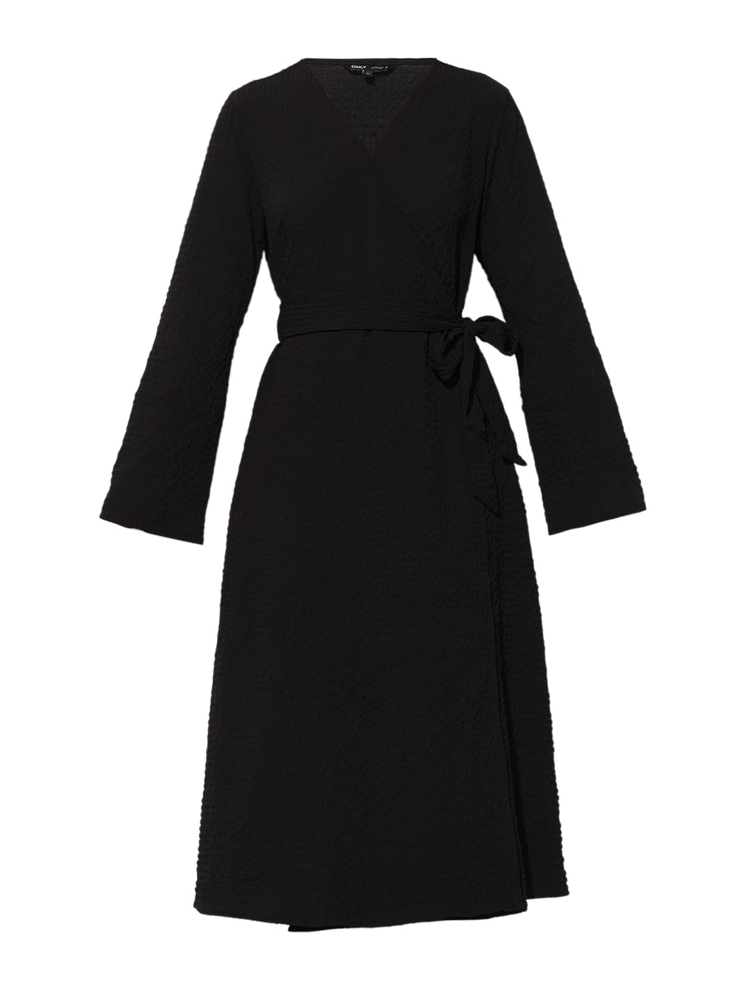 ONLY Women's Wrap Dress with Belt Midi Dress