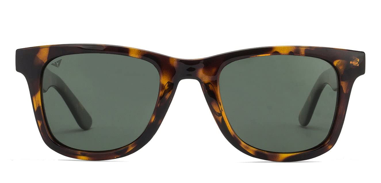 Vincent Chase By Lenskart | Tortoise Brown Full Rim Square| Stylish Sunglasses | 100% UV Protected | For Men & Women (Wide, VC S11290)