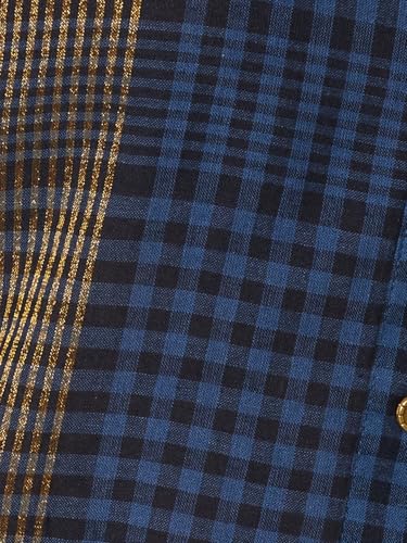 Max Women Checked Straight Kurta (Blue_M)